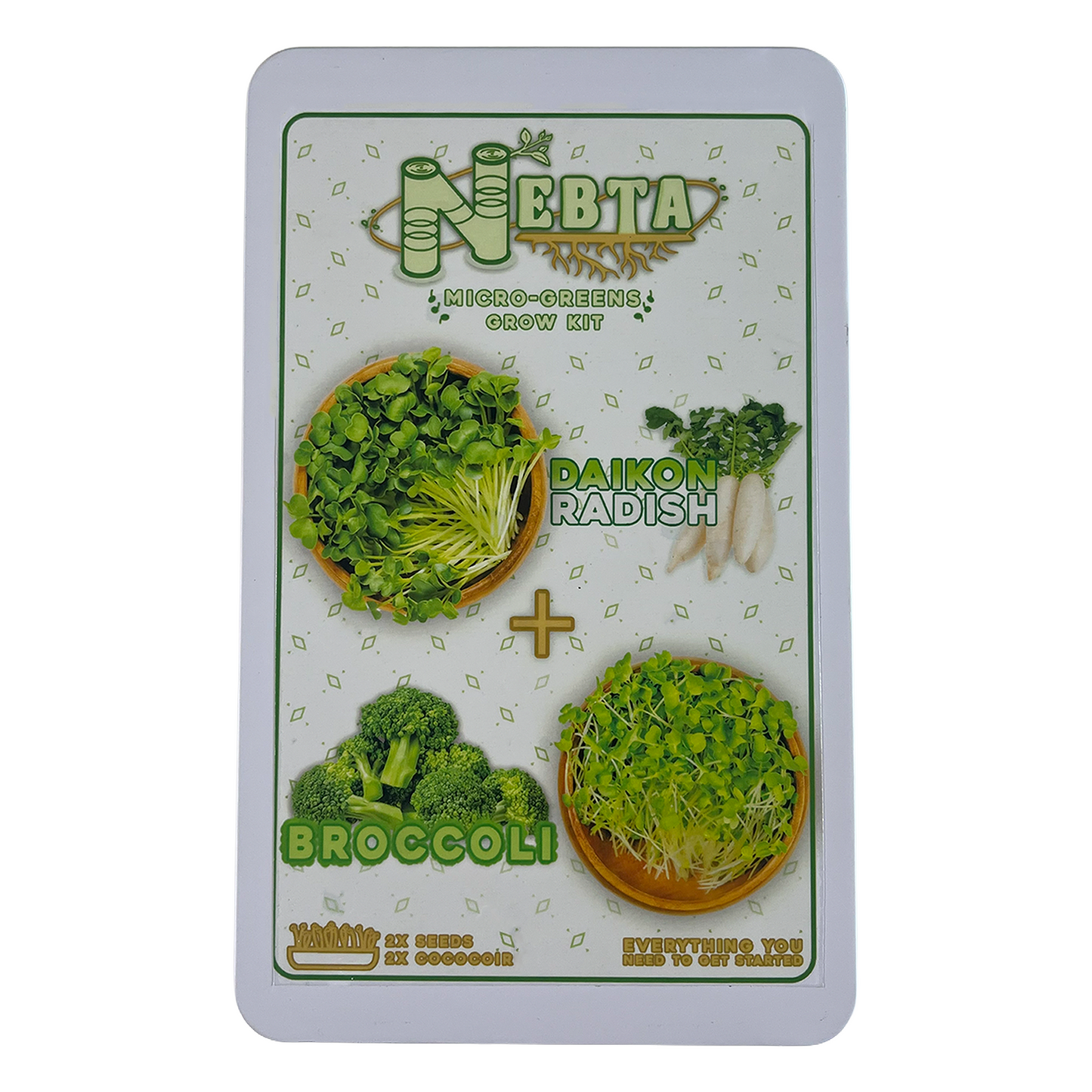 Nebta MicroGreens Grow Kit | Daikon Radish & Broccoli