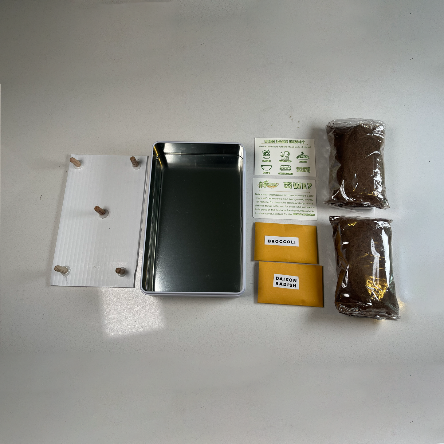 Nebta MicroGreens Grow Kit | Daikon Radish & Broccoli