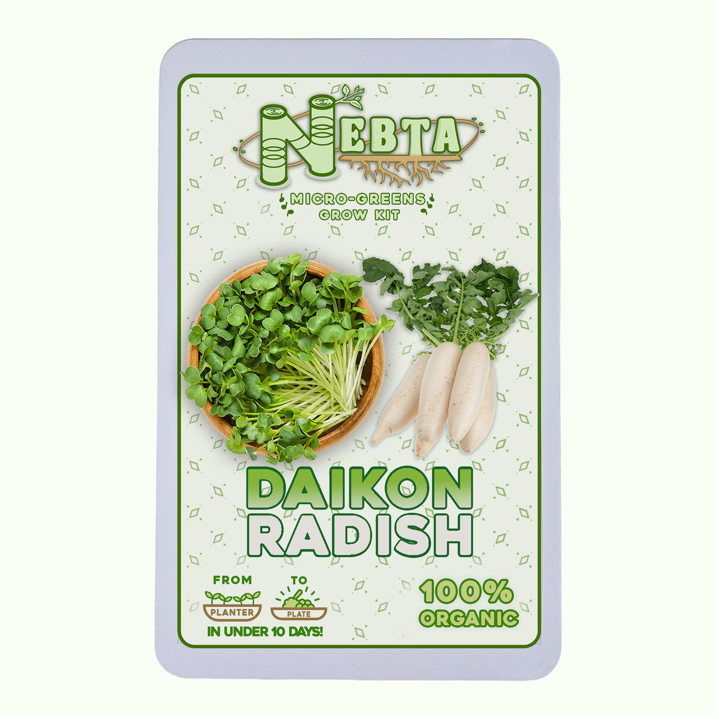 Nebta MicroGreens Grow Kit | Daikon Radish
